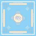 Mahjong Mat for Table 31.5"x31.5", MahJongg Mat Cloth Cover with Game Rules, Mahjong Tablecloth for Card Games, Tile Games, Board Games Table Mat (Sky Blue)