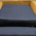Arden Outdoor Midback Chair Cushion, 18 x 16.5, Sapphire Blue Leala, 16.5"D x 18"W x 3.5"H