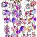 HDCRYSTALGIFTS Crystal Suncatchers for Window Hanging Wind Chime Style Garden Sun Catchers with Crystals Rainbow Maker Indoor Outdoor Decor Handmade Gold Plated