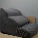 3-Step Dog Ramp and Stairs for Sofa and Chair - Non-Slip Sturdy Pet Steps for Small Dogs and Cats,15.7" H,Grey