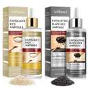 Rice Peel Shot Glow Rice Ampoule Duo, White And Black Rice Exfoliant For Face And Body, Peel Shot Glow Exfoliating Serum For All Skin Types, Gentle Peel + Pore Minimizing & Deep Hydration, 2pcs