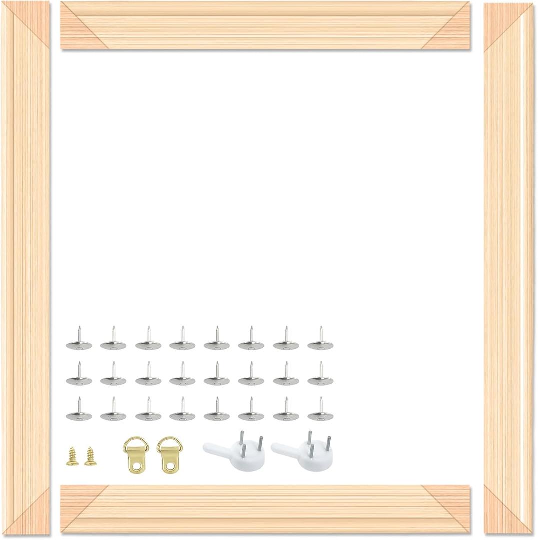 Falling in Art DIY Canvas Stretcher Bars, 9x12 Canvas Framing Kit, Wood Stretcher Frames for Oil Paintings, Paint by Numbers, and Posters