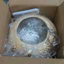 Vitnucrol Gold Battery Operated Wall Sconces Set of 2 with Remote, Rechargeable Rattan Battery Powered Wall Lights/Lamps, Wireless Boho Lighting Fixtures for Bedroom Farmhouse, 15 Colors Dimmable, 8''