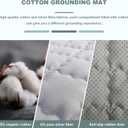 Grounding Mat Cotton Grounded Pad Silver Fiber Earth Connected Mat for Bed (35"x 50", Grey) Improves Sleep, Promotes Circulation