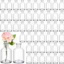 Lallisa 54 Pcs 3.15 Inches Small Glass Bud Vases Bulk Mini Flower Vases for Centerpieces Decorative Glass Bottles Vintage Rustic Decoration for Wedding Dining Table Home Decor