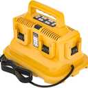 Estacin de carga rpida de batera de 6 puertos, repuesto para cargador de batera Dewalt 20V/60V, compatible con Dewalt 20V/60V Flexvlot batera DCB200 DCB206 DCB606 DCB609 DCB612 DCB615 (Amarillo)