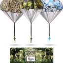 NUTTY TOYS Army Parachute Toys for Kids  Tangle Free Outdoor Flying Parachute Men, Best Small Outside Toys, 4 5 6 7 8 9 10 11 12 Year Old, Best Valentines Gift 2026, Unique Boy Easter Basket Stuffers