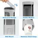 Cup Dispenser, Pull Type Water Cooler Cup Holder Fit 3oz-5oz Disposable Paper Plastic Cups, Wall Mount Bathroom Mouthwash Cups Dispenser with Paste for Home Office Hospital (Grey)