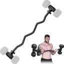 Dumbbell Converter, Convert Dumbbells to Curl Bar, Dumbbell Barbell Converter Bar, Balency EZ Curl Bar for Home Gym Workout, Adjustable Weight & Up to 200LB Capacity Weight Curl Bar for Weight Lifting