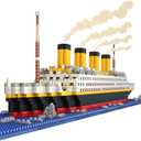 Titanic Ship Model Building Blocks Set  1860pcs Micro Mini Blocks for Ages 14+, Advanced DIY Display Model for Adults & Teens