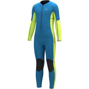 Hevto Kids Wetsuit for Boys Girls Toddler Youth 3/2mm Neoprene Full Wet Suits in Cold Water for Swimming Surfing Diving (10, K1-2mm-Front Zip-Green)