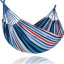 SUNCREAT Hammocks for Outside, Portable Heavy Duty Tree Hammock, Ocean Stripes