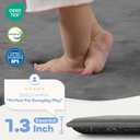 1.3" Thick Baby Play Mat for Floor, 79x79 Playpen Mat, Pro Soft Flannel Foam Mats Toddler Infant Kids Crawling for Nursery Rug Playroom Living Room Waterproof Easy Care Non-Slip (Dark Grey)