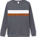 PATPAT Family Matching Outfits Fall Winter Cotton Long Sleeve Bodycon Dresses and Sweatshirts Tops Sets (XL)