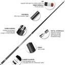 HomeSeason Pool Cue Stick 58" Billiard Cue Sticks Nylon Thread Grip Professional Low Deflection Pool Sticks