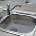 2Pack Kitchen Sink Mat for Stainless Steel/Ceramic Sinks, PVC Eco-friendly Protectors for Bottom of Kitchen Sink, Adjustable, Fast Draining, Dots Design, 11.8x15.7 (Clear)