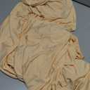 Tegeme 1 Pack 32 x 43 Inch Round Spandex Cocktail Tablecloths with Skirt Cocktail Round Table Cover Spandex Stretch Tablecloth for Fitted High Top Table Bar Wedding Party Banquet (Champagne)