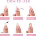 French Manicure Strips Nail Art Stickers French Tip Nail Stickers Self-Adhesive Nails Tips Guides for Women Manicure DIY Decoration Stencil Tools (3 Moon Shape Design,24 Sheets,792 Pieces)