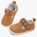 JOINFREE Toddler Shoes Girls Boys Lightweight Dress Shoes Wide Barefoot Flats Fashion School Shoe Kids Fall Walking Sneakers Size 19