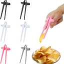 6 PCS Finger Chopsticks for Snacking - Snack Grabber & Chip Helper Tool Cute Wheat Straw Office Snack Chopsticks, Comfortable Grip for Clean Hands During Gaming