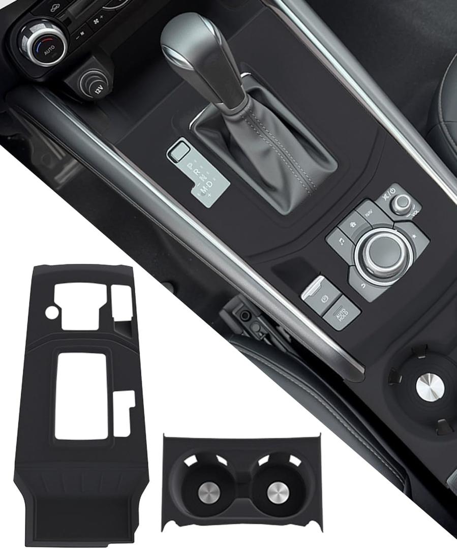 for 2025 Mazda CX5/CX-5Accessories 2017 2018 2019 2020 2021 2022 2023 2024 Car Cup Holder Inserts Center Console Tray Replacement Silicone Mat Pad Drink Holder Storage Organizer