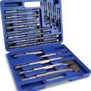 WORKPRO 17-Piece SDS-Plus Rotary Hammer Drill Bits and Chisel Set, Carbide-Tipped Masonry Drill Bits and Chisels for Concrete, Stone, Brick, with Storage Case