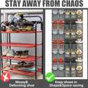 Windyun 40 Over The Door Shoe Organizer, Large Mesh Pocket Hanging Shoe Rack Hanger Large Capacity Gray Behind The Door Storage Holder for Dorm College Closet Entryway Bedroom Utility Room Women Men
