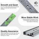 FivePears 6 Pairs 10 Inch Heavy Duty Soft Close Drawer Slides, 150 Lb Load Capacity Full Extension Ball Bearing Side Mount Drawer Runner, Rv Tool Box Kitchen Cabinet Drawer Self Closing Glide Rails