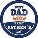 2 x G2PLUS Happy Father's Day Stickers, 60PCS Father's Day Gift Stickers, 2 Inches Round Best Dad Ever Label Sticker for Envelope Seals, Gift Wrap, Dad's Day Party Favors