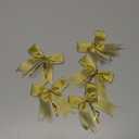 Sumind 36 Pieces Gold Christmas Tree Glitter Bows, 5 x 4 Inch Tie Ribbon Twist Tie Bows for Treat Bags Gift Wrapping Basket Wedding Birthday Valentine Christmas Tree Wreath Garland Decoration