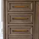 khtumeware 2-Pack 3-1/2 Inch Square Antique Brass Cabinet Pulls, Solid Zinc Alloy Heavy-Duty Handles for Kitchen/Bathroom Cabinets, Drawers & Cupboards (3-1/2 Inch Center to Center)