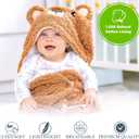 Baby Swaddle Blanket Bear 0-6 Months Cute Organic Ultra Soft Plush NewBorn Baby Essentials Must Have Infants Girls Boys Gender Neutral Stuff, Registry Gift Receiving Swaddling Wrap Clothes Shower Gift