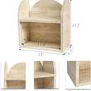 DUANYAN Travertine Shelf Bathroom Counter Organizers and Storage 2-Tier, 13"*6.3"*13.2"