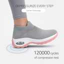 STQ Walking Shoes Women Slip on Sneakers Non Slip Work Arch Support Tennis Plantar Fasciitis Orthopedic Breathable Mesh Comfortable Ladies Nursing, 9.5