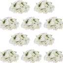 NUPTIO Flower Ball Arrangement Bouquet - 10 Pcs 15.7 inch Diameter White Fake Flowers Roses Balls for Centerpieces Tables - Artificial Rose Arrangements for Wedding Centerpiece Table Decorations