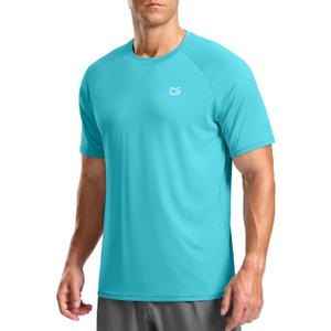G Gradual Men's Athletic Workout T-Shirts Moisture Wicking Cooling Running Shirts Short Sleeve Performance Tee for Gym Tennis Blue XL