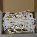 Gejoy 36 Pack 5 Inch Mini Number Balloon Foil Cake Topper Number Avoid Violent Hitting 0-9 Balloons Set with Inflation for Birthday Party Engagement Anniversary Baby Shower Decor(Gold)