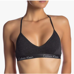 Calvin Klein Women`s Motive Cotton Bralette, Small