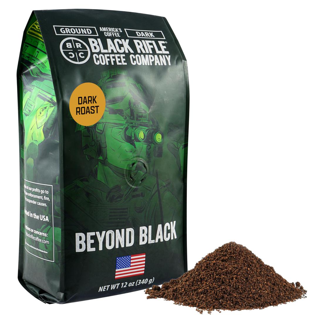 Black Rifle Coffee Dark Roast Ground Coffee Beyond Black 12 oz BBD: 10-16-26