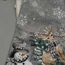 Artoid Mode Grey Snowman Deer Tree Christmas Round Rug, Winter Home Decor Non Slip Washable Circle Area Rug for Entryway Kitchen Bedroom Nursery Bathroom Indoor 4 Feet