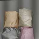 AmazerBath Shower Cap, 4 PCS Shower Caps for Women Reusable Waterproof, Double Layers Hair Cap for Shower, Elastic and Flexi Bath Caps, Environmental Protection Bathing Hat for Adult Kids, Medium Size (Gray- Ivory- Gold- Pink)