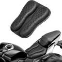 WDG Motorcycle Seat Cushion Pad 3D Honeycomb High Elasticity Gel Material Comfortable Breathable Shock Absorption for Long Rides Seat Cushion Motorcycle Accessories-Black (8.3X12.2in)