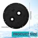 20.5 Inch Sump Pump Cover Plastic Submersible Sump Basic Cover Black Septic Tank Lid for Water Pump Basin Bucket Outdoor Well (Two Round Holes)