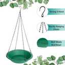 Hanging Bird Feeder for Garden Yard Outside, Bird Seed Catcher Tray, Rugged Recycled Feeding Station (16 inch, Green)