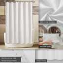 ALYVIA SPRING Long Fabric Shower Curtain Liner Waterproof - 72" x 78", Soft & Lightweight Long Shower Curtain with Magnets, Machine Washable - 72x78, White