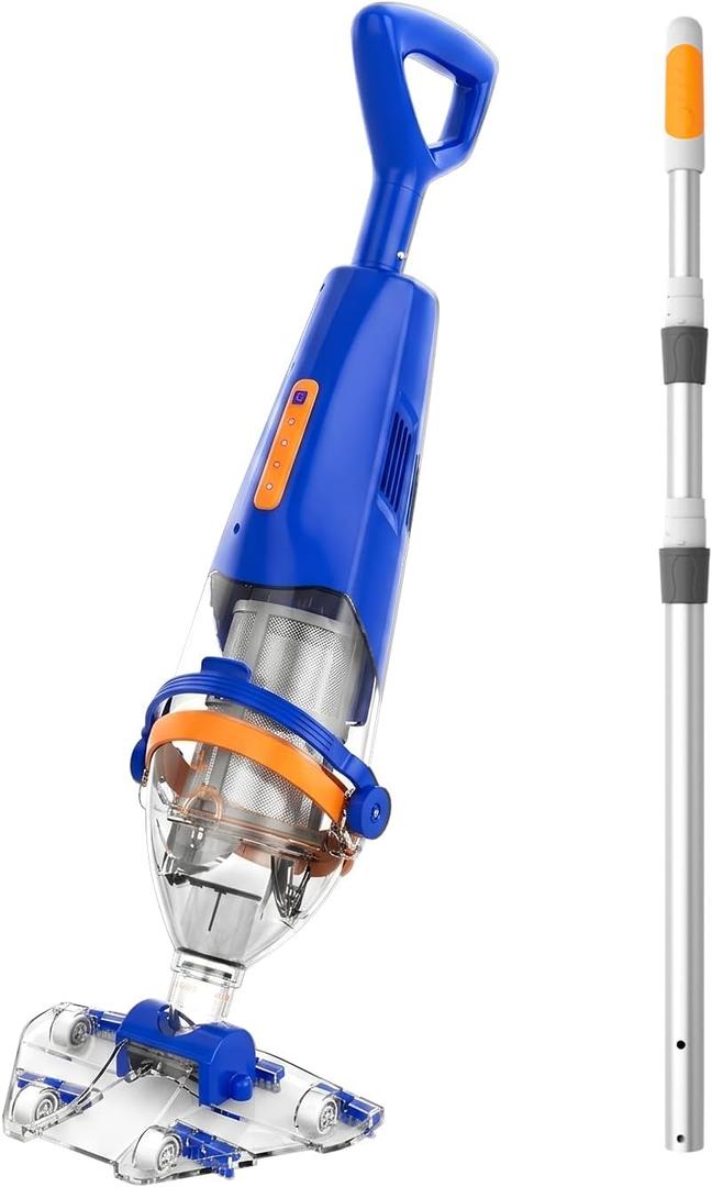 Cordless Pool Vacuum for Inground Pools, Wireless Remote Control