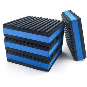 LBG Products Rubber Anti-Vibration Isolator Pads,Heavy Duty Blue EVA Pad for Air Conditioner,Compressors,HVAC,Treadmills etc (3'' X 3'' X 7/8'')