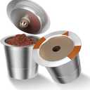 Reusable K Cups Coffee Filters for Keurig: Stainless Steel K Cups Coffee Pods Compatible 1.0 & 2.0 Coffee Makers Machine (2 Pack)