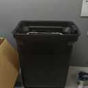 IRIS USA Airtight Dog Food Storage Container, WeatherPro, Up to 40 lbs, Removable Wheels, for Dog Cat Bird and Other Pet Food Storage Bin, Keep Fresh, Translucent Body, Made in USA, Smoke/Black