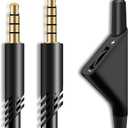 [2 Meter Replacement for Astro A10 A40 Inline Volume Control Cable Cord, Audio Gaming Wire Compatible with Astro A10 A40 Headsets (Volume Control Function, TPE)
